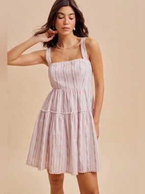 Urban Outfitters
 Cotton Sleeveless Floral Cotton Mini boho Dress NWT